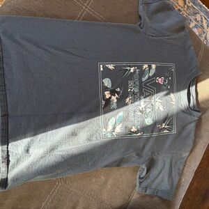 Vans Dark Gray Tee with Floral Graphic